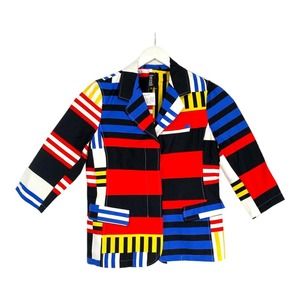 Women’s Berek Jacket‎ Blazer Vibrant Colors Stripes $218 Large L